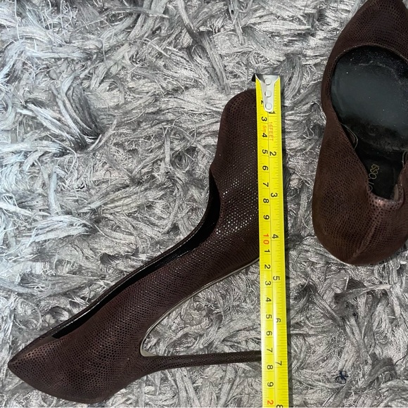 Sergio Rossi brown Leather Pumps size women’s 37.5 - Picture 9 of 9